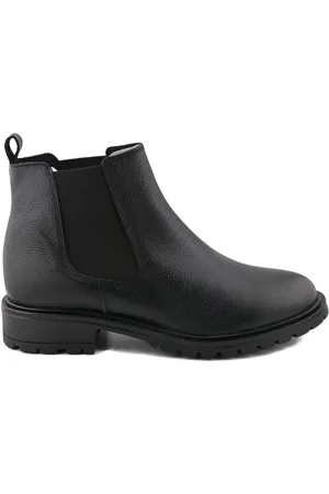 CASUAL Botines Botines de tacón de piel negros para mujer