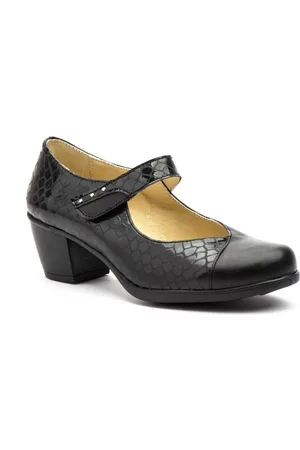 Cbp - Conbuenpie Zapatos de tacón Zapatos Confort de piel negros con tacón para mujer
