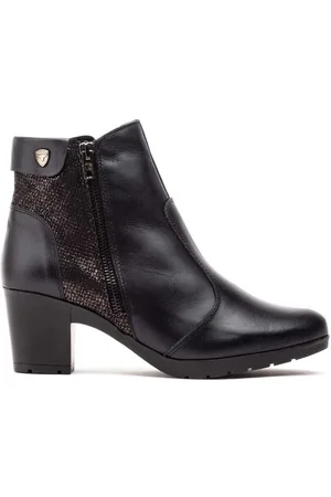 Cbp - Conbuenpie Botines Botines negros de Piel con tacón by CBP para mujer