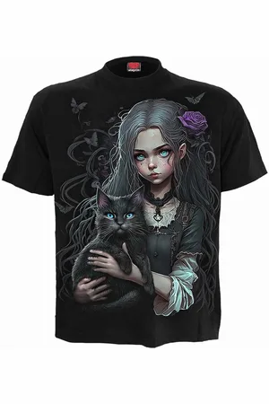 Spiral Camiseta manga larga Goth Familiar para mujer