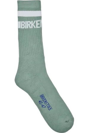 Birkenstock Calcetines altos Cotton Crew Stripe Pure Sage para mujer