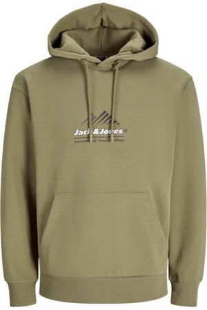 JACK & JONES Jersey 12266908 JCOLIMA LOGO SWEAT HOOD BF SILVER SAGE para hombre
