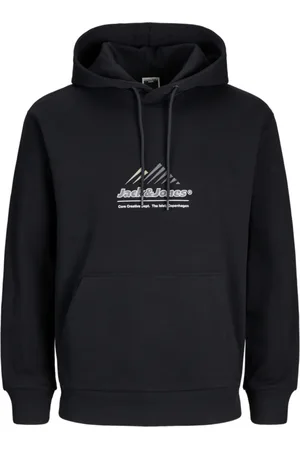 JACK & JONES Jersey 12266908 JCOLIMA LOGO SWEAT HOOD BF BLACK para hombre