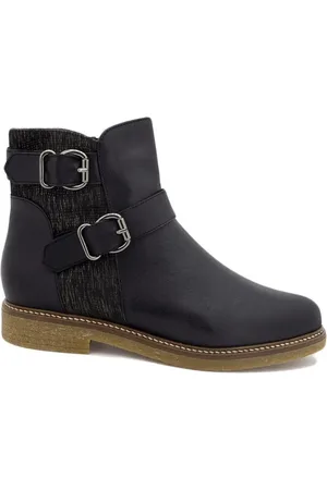 Gasymar Botines Botines de piel color con tacón para mujer
