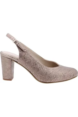 Gasymar Zapatos de tacón Salones destalonados de piel nude para mujer