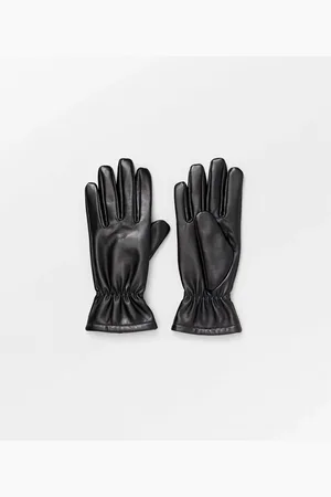 Beck Söndergaard Sombrero Becksondergaard Smooth Leather Gloves Black para mujer