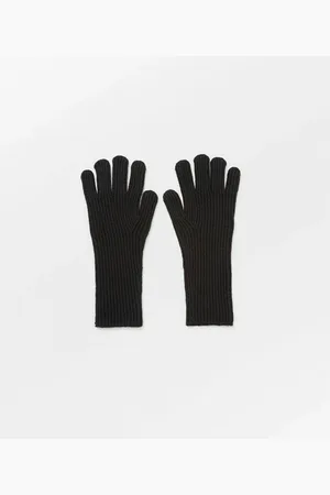 Beck Söndergaard Sombrero Becksondergaard Smooth Leather Gloves Black para mujer