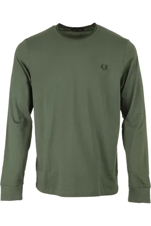 Fred Perry Camiseta Long Sleeved Twin Tipped Tee Shirt para hombre