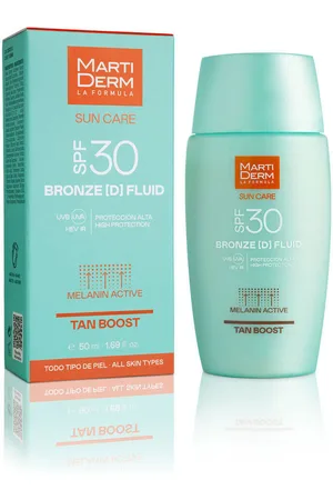 Martiderm Protección solar Sun Care Bronze Protector Solar Fluido Bronceador Spf30 para mujer