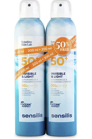 Sensilis Protección solar Invisible Light Spray Corporal Spf50+ Pack 2 X para mujer