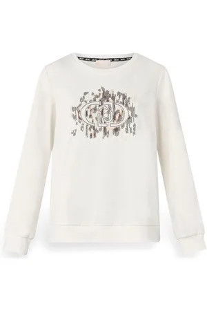 Liu Jo Jersey Sudadera con logotipo con estampado animal y strass para mujer