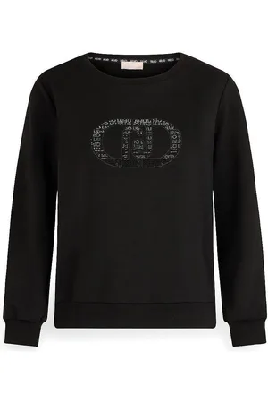 Liu Jo Jersey Sudadera con logotipo y strass para mujer
