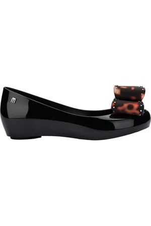 Melissa Bailarinas Ultragirl Classic Bow - Black/Tortoise Sheel para mujer