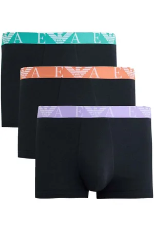 Emporio Armani Boxer Stretch Cotton Logo 3 Pack Boxers Armani Blue para hombre