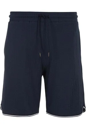 Emporio Armani Short Lounge Waffle Bermuda Shorts Armani Blue para hombre