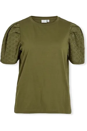 VILA Jersey Top Merry - Capulet Olive para mujer