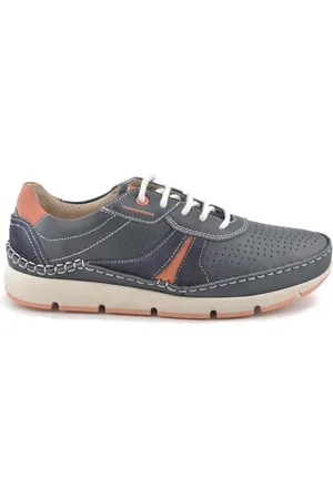 Éxodo Zapatos Zapatillas casual sport de piel azules by para hombre