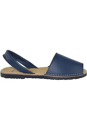 Avarcas Cortuño Sandalias Avarcas Menorquinas azules de piel by C.Ortuño para mujer