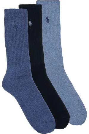 Ralph Lauren Calcetines altos CREW W/PP CREW 3 PACK para hombre