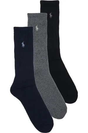 Ralph Lauren Calcetines altos CREW W/PP CREW 3 PACK para hombre