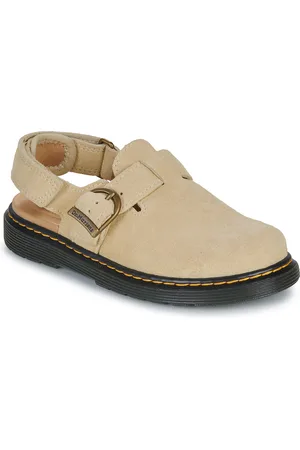 Dr. Martens Zuecos Jorgie J Light Tan Bronx Suede para niño