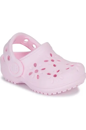 Crocs Zuecos Classic Floral Cut Out Clog T para niña