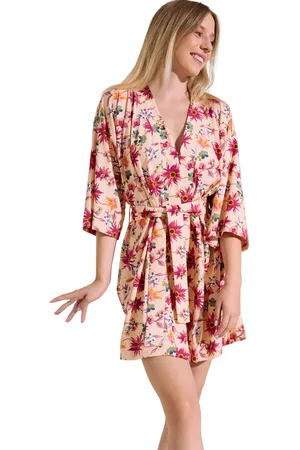Lisca Pijama Bata Flowers Cheek para mujer