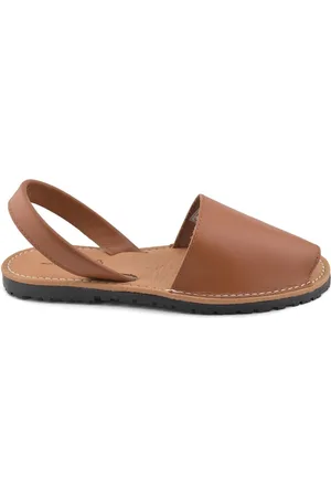 Cbp - Conbuenpie Sandalias Cbp|Abarcas menorquinas acolchadas piel marron|Mujer para mujer