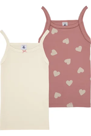 Petit Bateau Camiseta tirantes 2 CHEMISES BRETELLES para niña