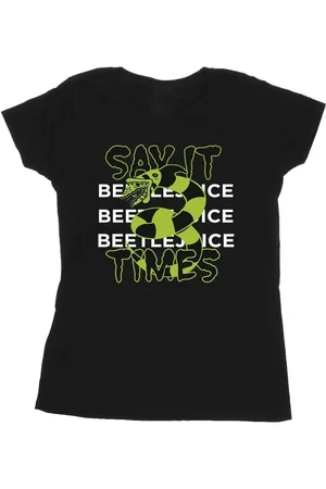 BEETLEJUICE Camiseta manga larga Say It 3 Times para mujer