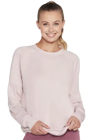Skechers Camiseta manga larga Skechluxe Restful Crew para mujer