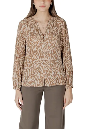 Street one Blusa Buttoned tunic blouse w collar 345323 para mujer