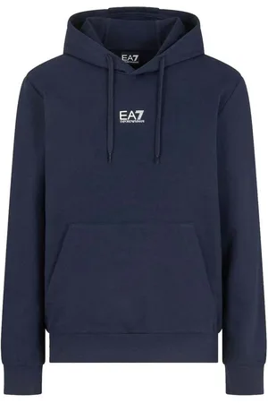 EA7 Jersey Core Identity Hooded Sweatshirt Armani Blue para hombre