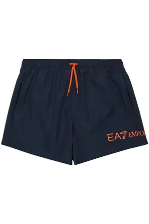 EA7 Bañador Logo Swim Shorts Armani Blue/Tanger para hombre