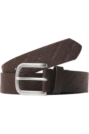 JACK & JONES Cinturón 12236466 JACHARRY EMBOSSED BELT NOOS BROWN STONE para hombre