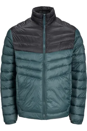 JACK & JONES Parka 12258444 JJESPRINT PUFFER COLLAR NOOS MAGICAL FOREST/BLACK para hombre