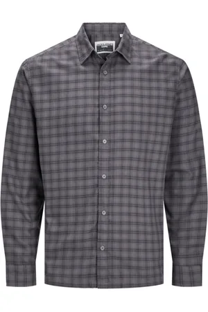 JACK & JONES Camisa manga larga 12266604 JCOCHARLIE CHECK SHIRT LS JNR PAVEMENT para niño