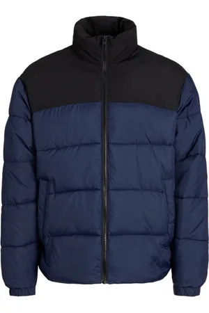 JACK & JONES Parka 12256859 JJMOON STAND COLLAR PUFFER NAVY BLAZER BLOCKING para hombre