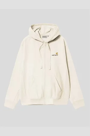 Carhartt Jersey SUDADERA HOODED AMERICAN SCRIPT JACKET NATURAL para hombre