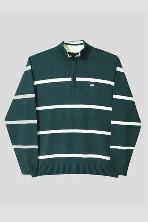 Helas Jersey SUDADERA HÉLAS TRICOT QUARTER ZIP KNIT TEAL TEAL GREEN para hombre