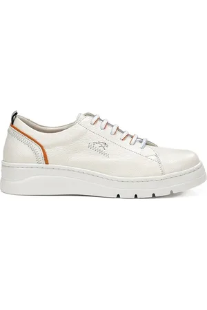 Fluchos Deportivas Moda ZAPATILLAS DE ESTILO CASUAL EN PIEL BLANCO POMPAS F1422 para mujer