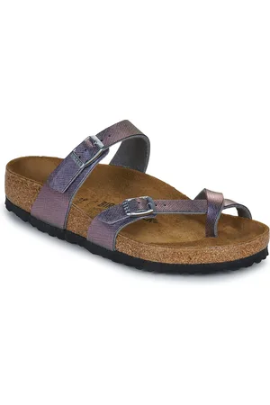 Birkenstock Sandalias Mayari BF Saffiano Iridescent Viola para mujer