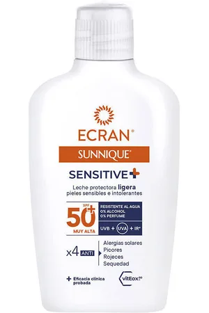 Ecran Protección solar Sunnique Sensitive Leche Spf50+ para mujer