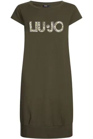 Liu Jo Vestidos Vestido con logotipo y strass para mujer