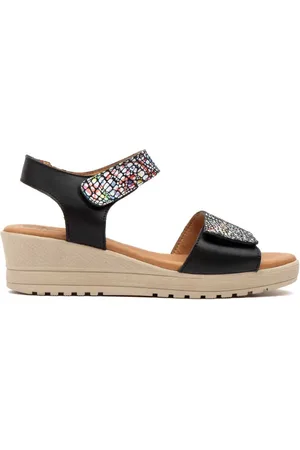 Cbp - Conbuenpie Sandalias CBP |Sandalias piel negras | Mujer para mujer