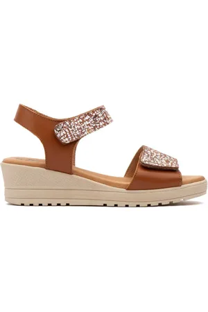 Cbp - Conbuenpie Sandalias CBP |Sandalias piel marrones | Mujer para mujer