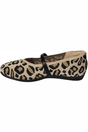 Mysoft Bailarinas Manoletina leopardo para mujer