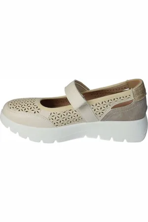 Mysoft Bailarinas Manoletina beige para mujer