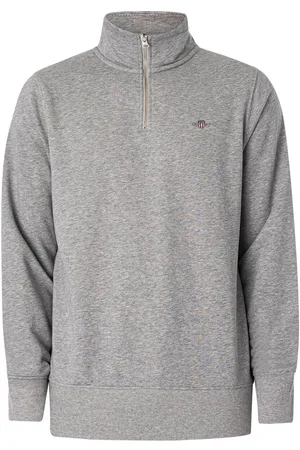 GANT Jersey Sudadera Regular Shield con media cremallera para hombre