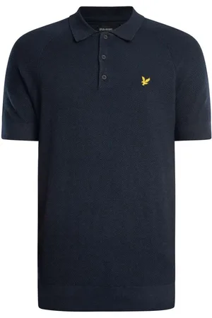 Lyle &amp; scott Polo Polo de punto de mezcla de lino para hombre